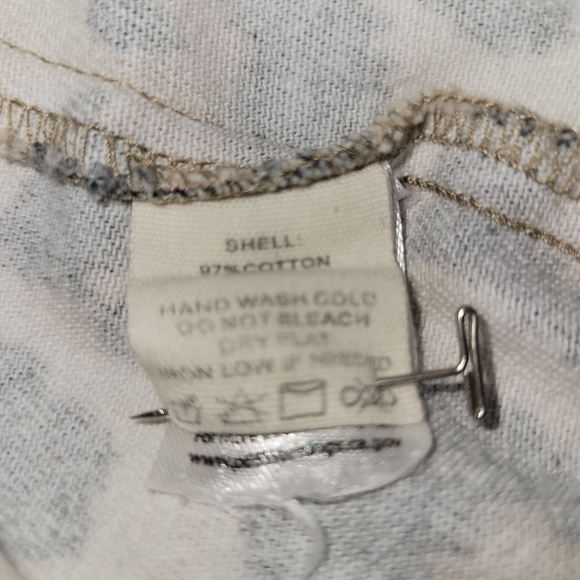 Toast ladies Leopard Print Bell bottom denim pants Medium Stretch Black & Tan - Picture 4 of 9